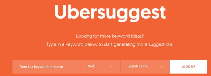 ubersuggest website