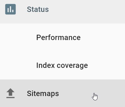 find sitemap option