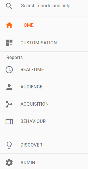 google analytics navigation