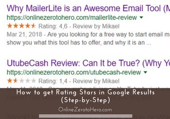 how to get rating stars in google results