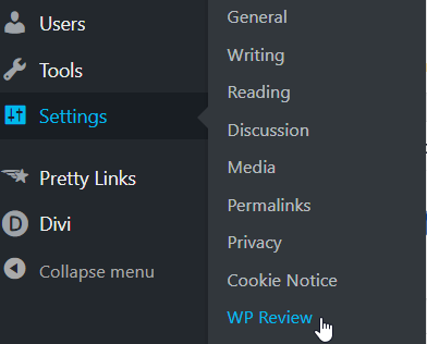 wp review settings