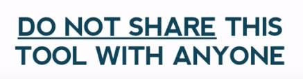 do not share tool statement