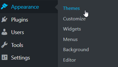 go to add new theme