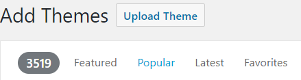 upload theme button