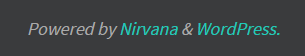 nirvana footer link