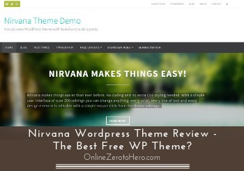 nirvana wordpress theme review header