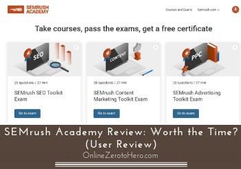 semrush academy review header