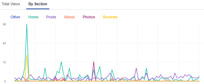 facebook page views section