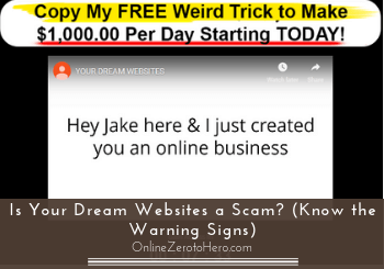 is your dream websites a scam header