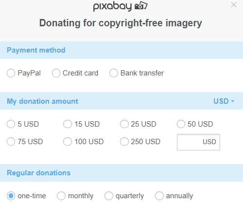 pixabay donations