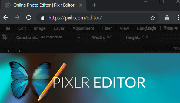 pixlr open in web browser