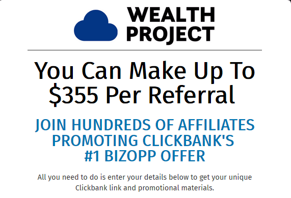 wealth project affiliate referral