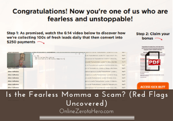 is the fearless momma a scam header