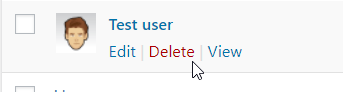 delete wordpress user