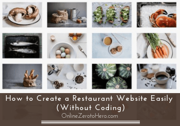 how to create a restaurant website header