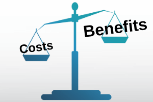 scale showing cost benefit