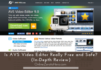 is avs video editor free review header