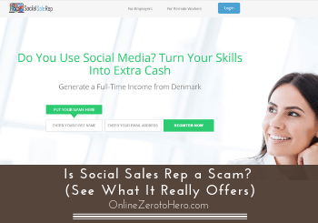 is social sales rep a scam header