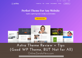 astra theme review header