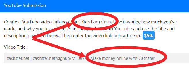 cashster youtube earning option