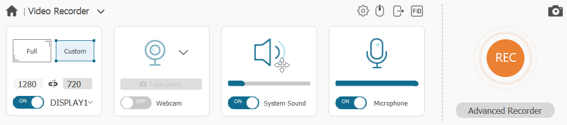 fonepaw screen recorder options