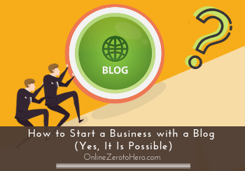 how to start a business with a blog header