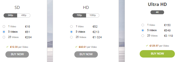 depositphotos video pricing