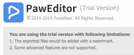 paweditor free trial limitations