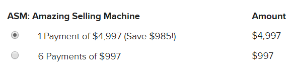amazing selling machine price