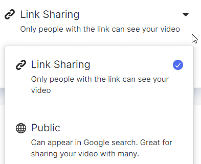 loom link sharing options