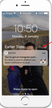 buffer smartphone notification