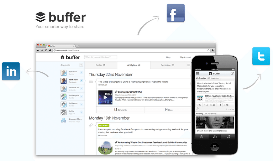 buffer web mobile dashboard