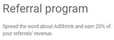 adshrink referral program