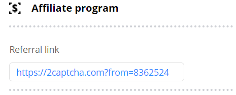 affiliate program on 2captcha
