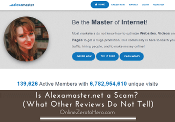 is alexamaster net a scam review header
