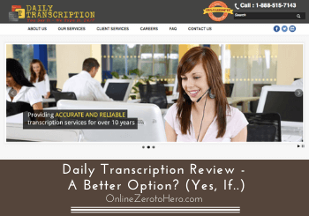 daily transcription review header