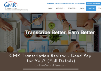 GMR Transcription Review – Good Pay for You? (Full Details)